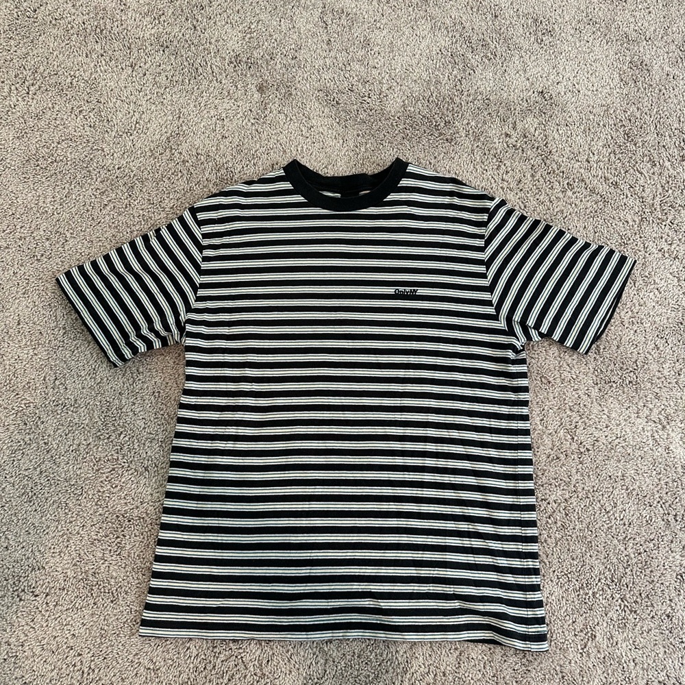 OnlyNY striped navy yellow white Short Sleeve Tee